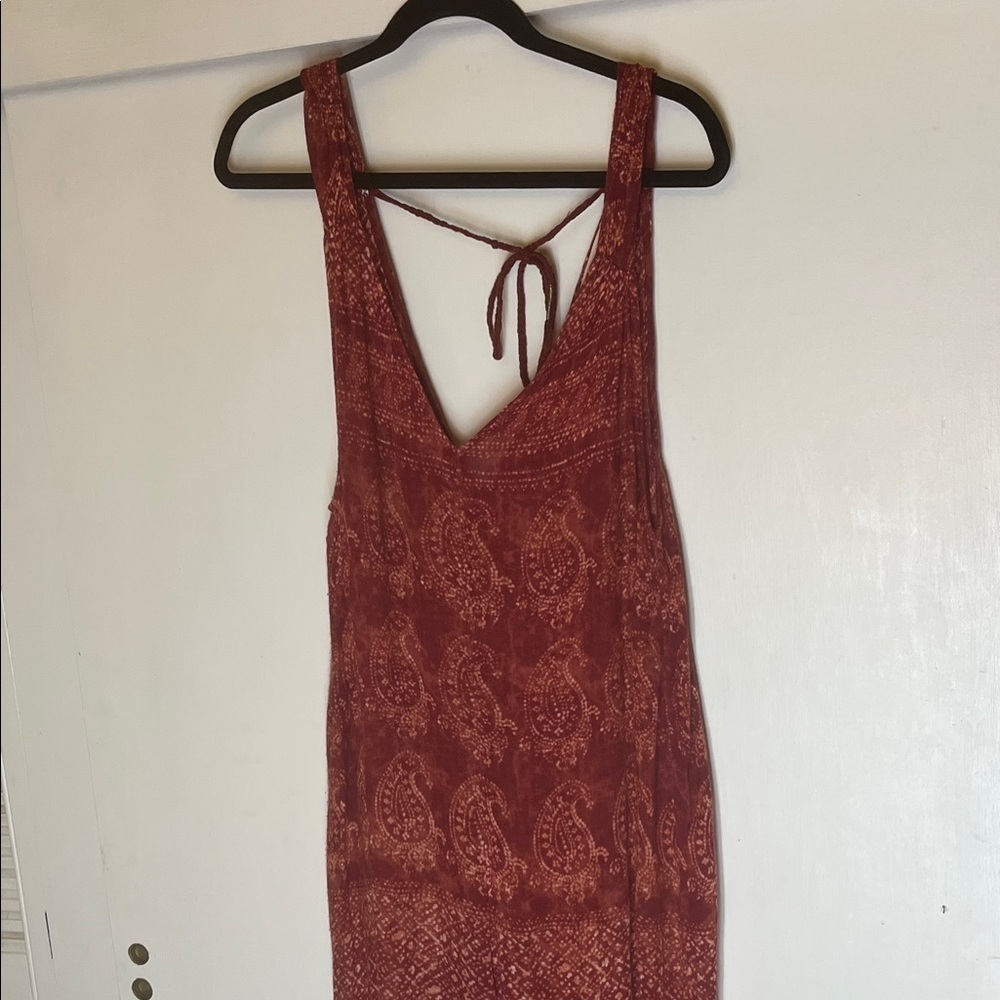 Staring at Stars Red / Rust and cream Paisley Jumpsuit size Medium